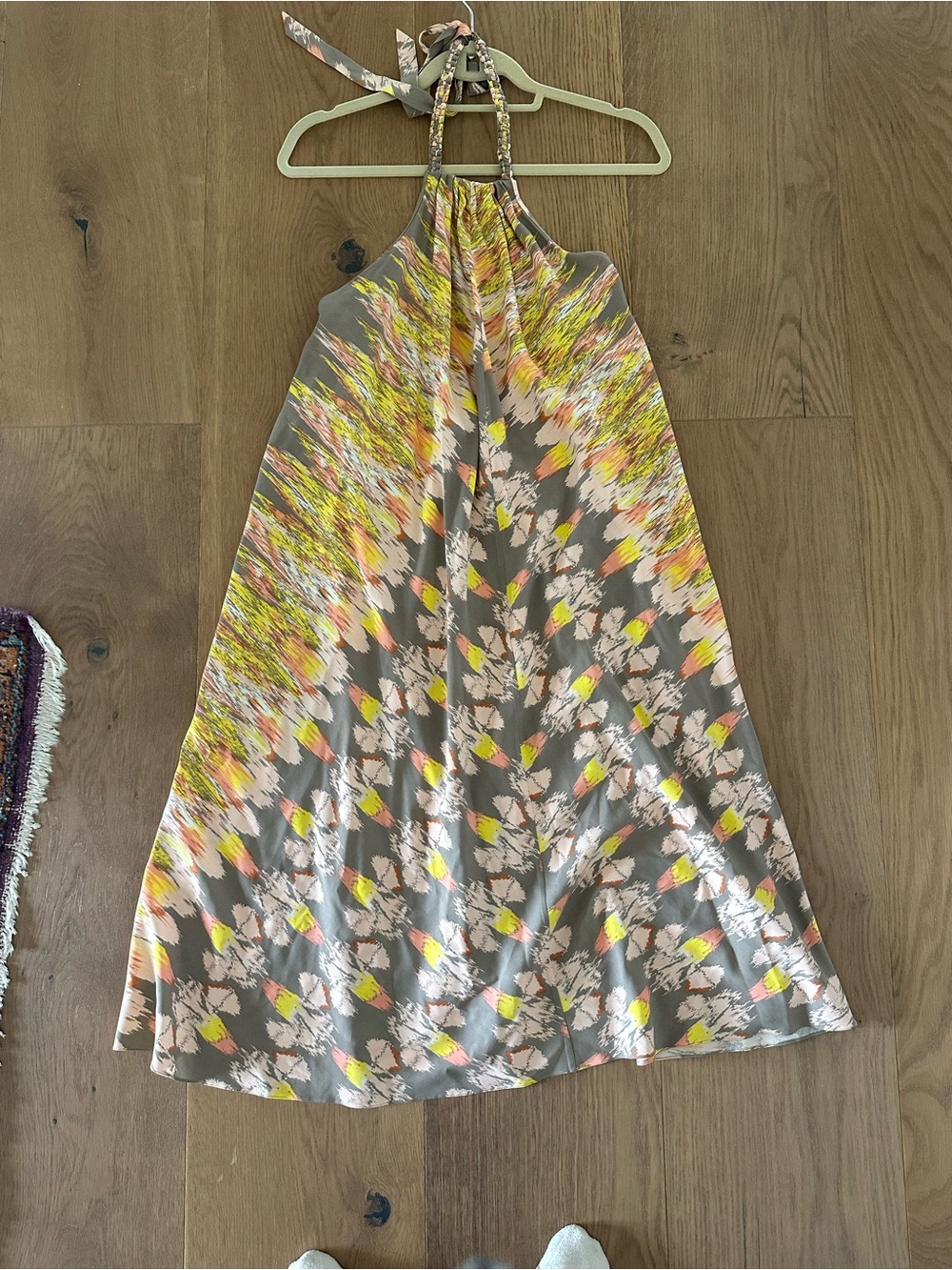 Tibi Halter ikat Midi Dress